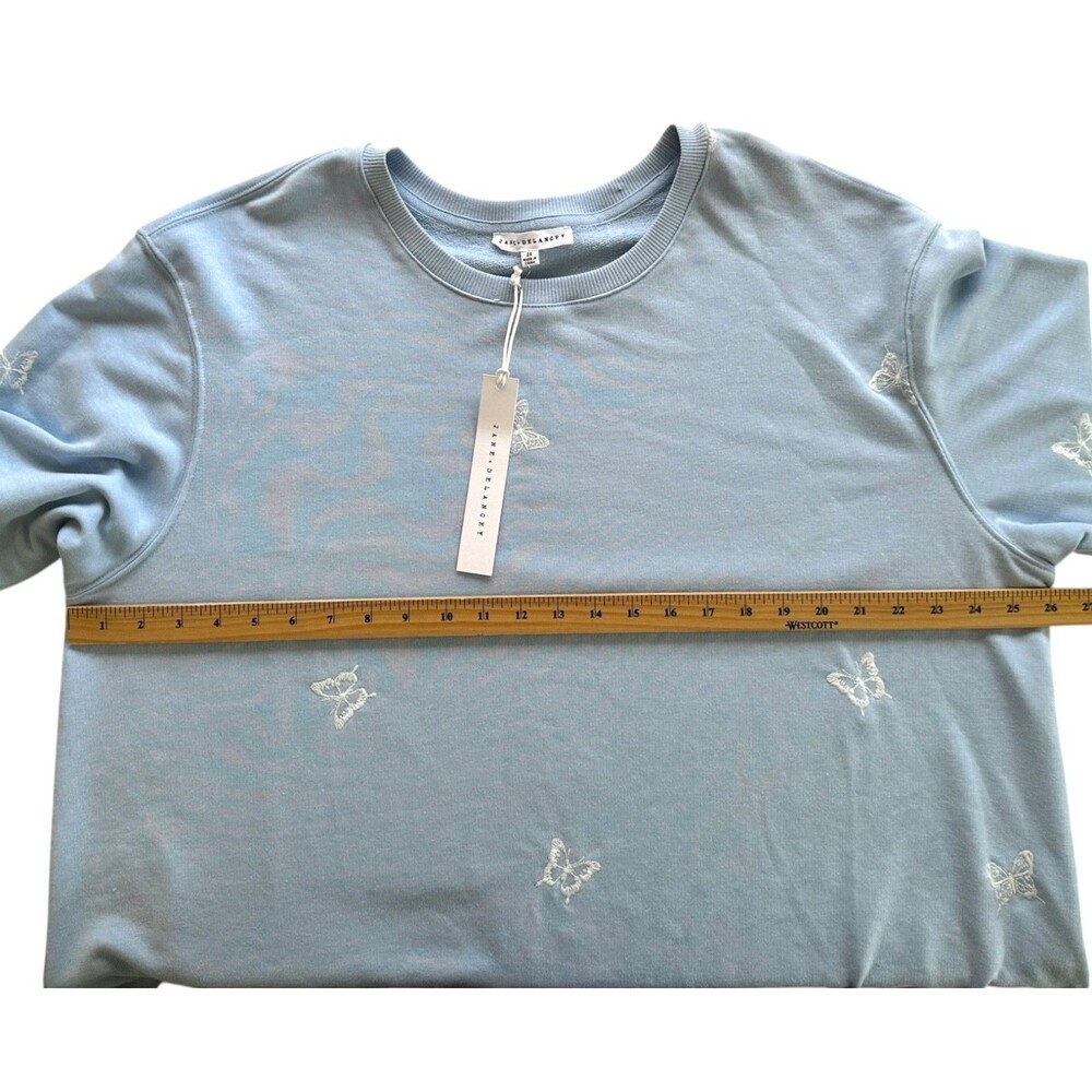Jane & Delancey Women's Embroidered Pullover Top Long Sleeve Plus Size 2X Blue - Picture 7 of 8